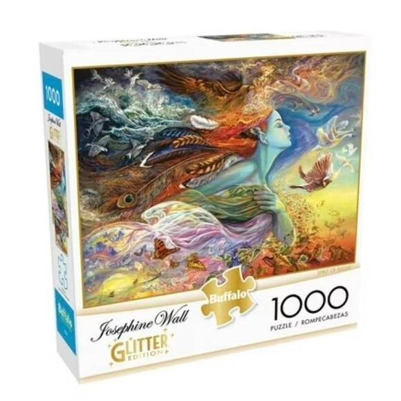 Buffalo Games Josephine Wall Glitter Edition Spirit of Flight 1000 pc Jigsaw Puz - Picture 1 of 10